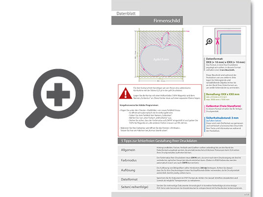 Product Bild firmenschild_in_apfel-form_konturgefr__st__einseitig_4_0-farbig_bedruckt